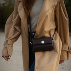 Saint-Clair Mini Clutch in Marronnier Symphonie leather