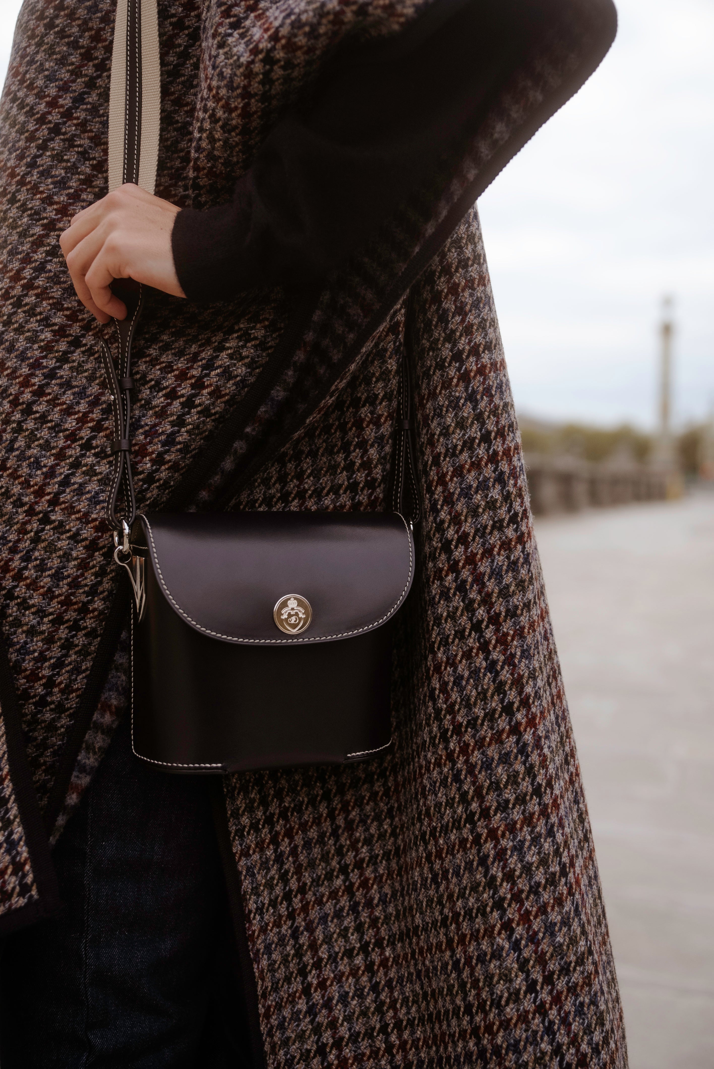 Saint-Clair Clutch in Black Symphonie leather