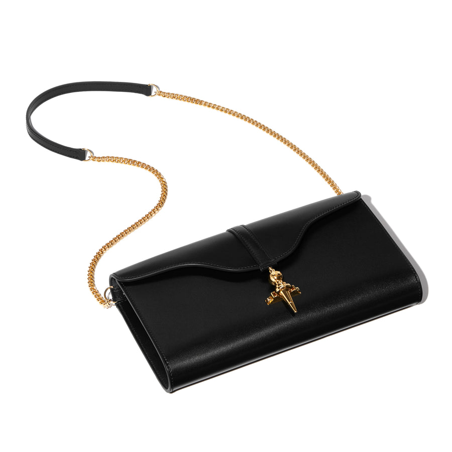 Pochette Diane en cuir Lumière Noir
